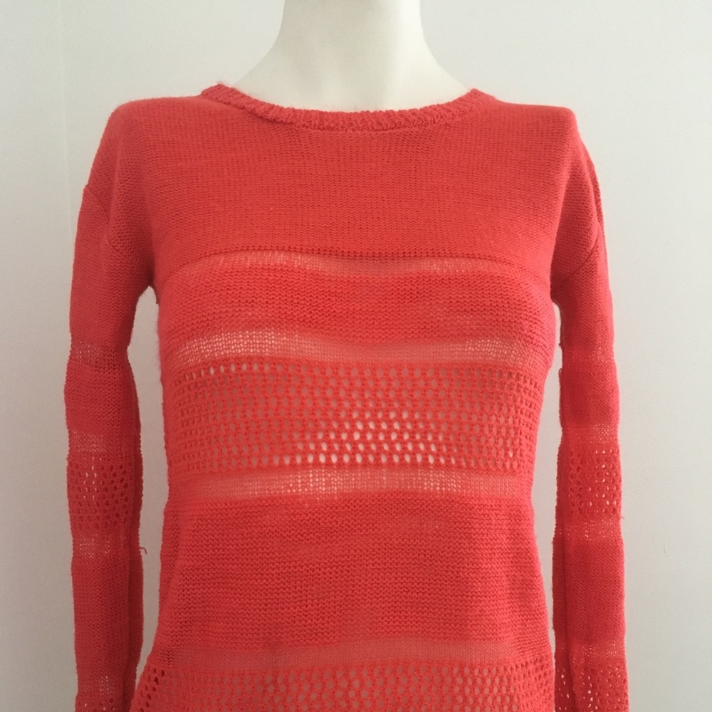 Orange knit sweater